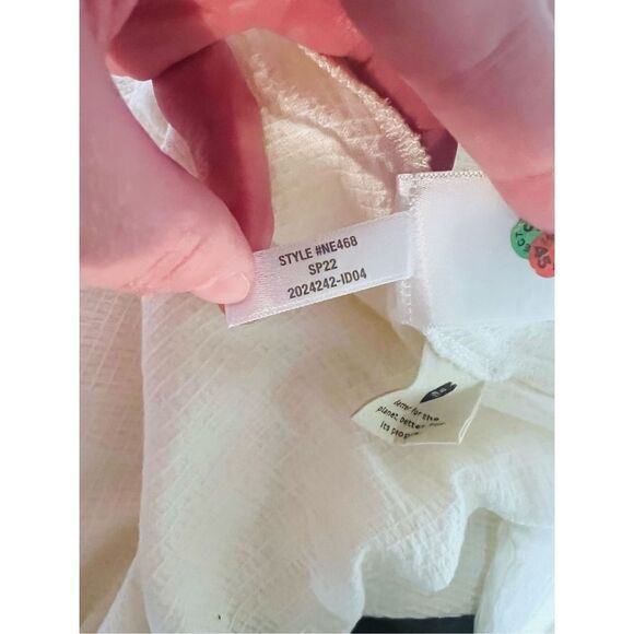 NWT Madewell Seahorse Embroidery Top 3X Plus Blue Zig Zag Embroidered Square Top - Picture 8 of 16